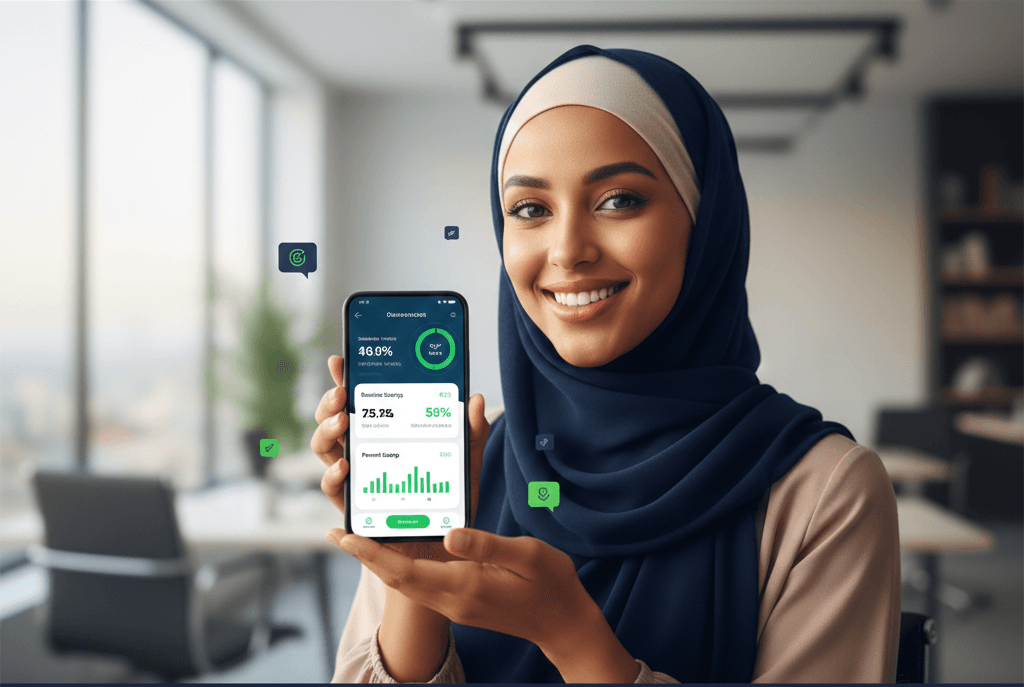 Mobile banking app usage